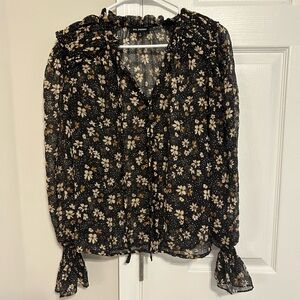 Blue Pepper Floral Blouse